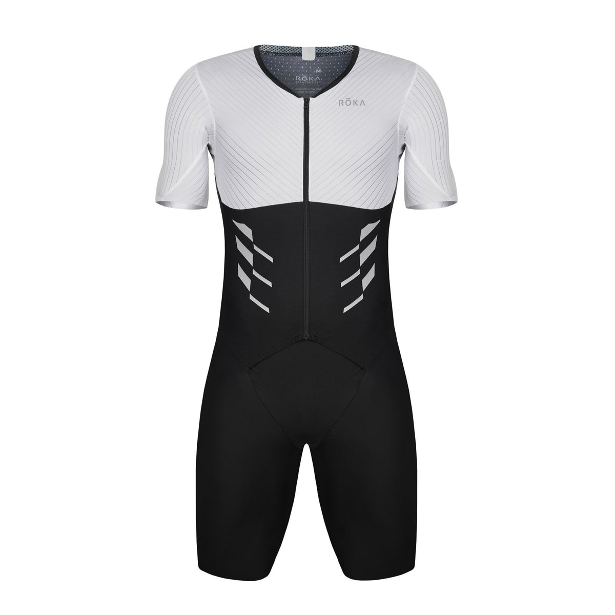 Men's Gen II Elite Aero Short Sleeve Tri Suit - White/Black