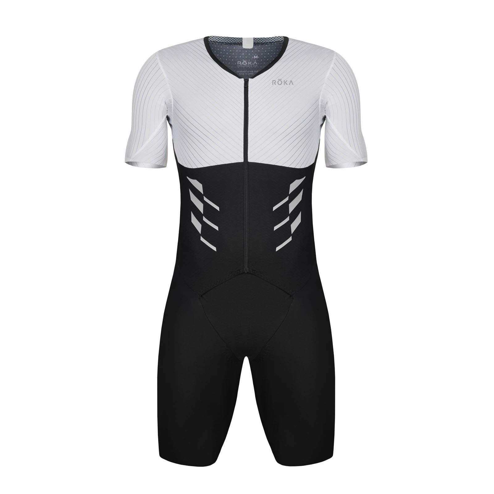 Men's Gen II Elite Aero Short Sleeve Tri Suit - White/Black